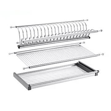 Wall-mounted stainless steel kitchen storage drain rack